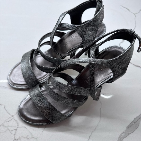 Women's CHANEL Metallic Strappy Sandals - Picture 1 of 5